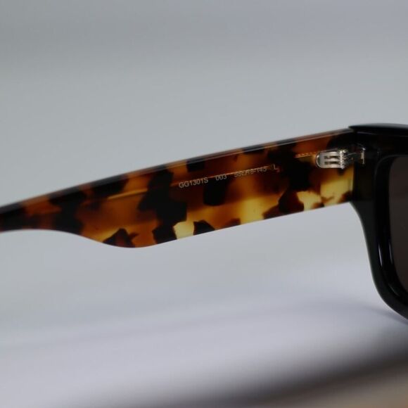 NEW Gucci Sunglasses GG1301S 003 Black Dark Brown Men Authentic - Picture 10 of 10